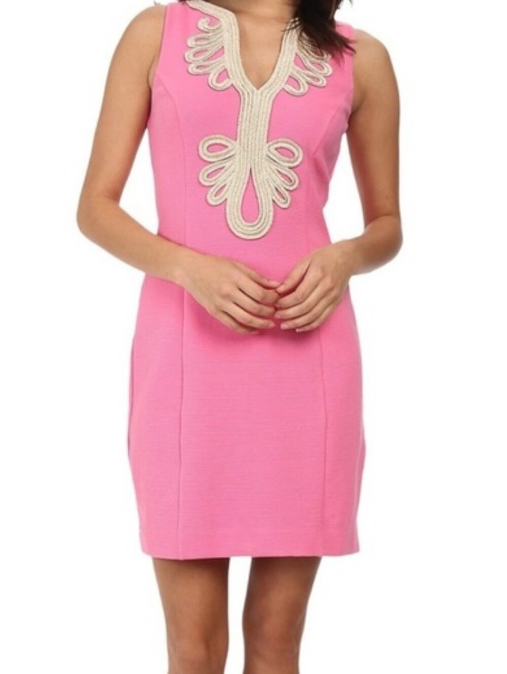 Lilly Pulitzer Janice Pink Net Shift Dress S